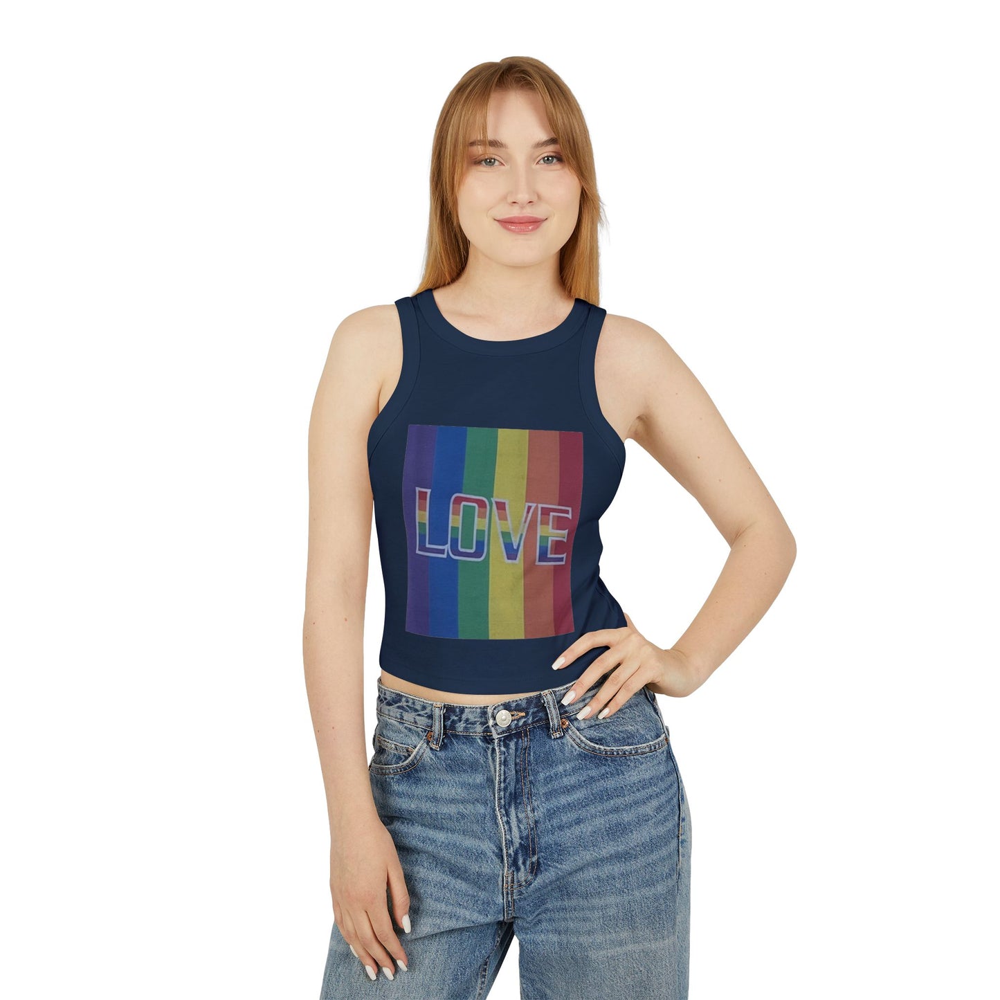 Love Rainbow Racer Tank Top