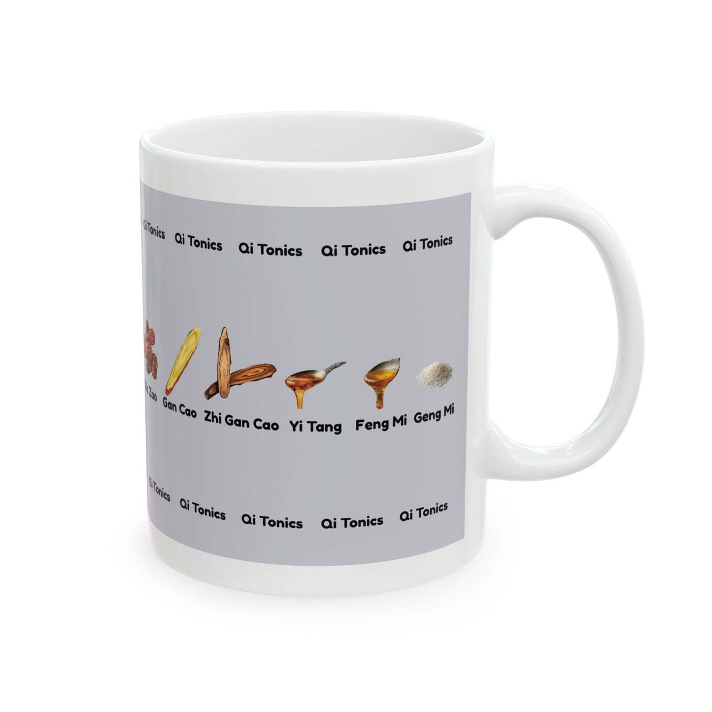 Qi Tonics (gray)—TCM Herbal Mug