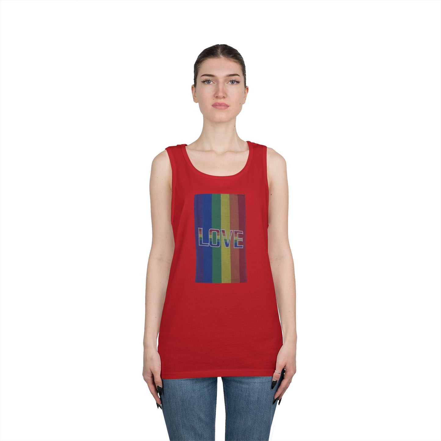 Rainbow LOVE Tank Top—Unisex