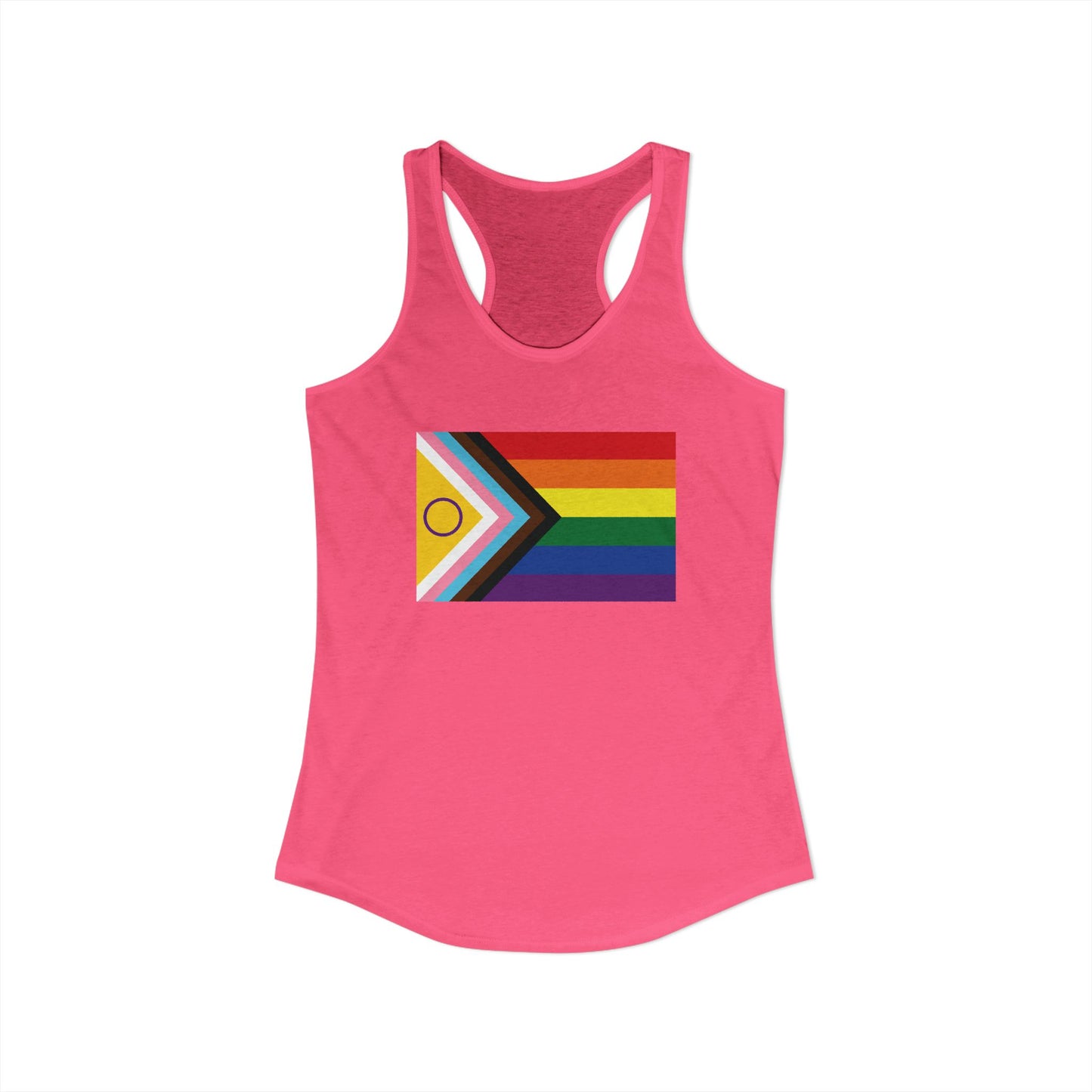 Pride Flag (2)—Women's Racerback Tank