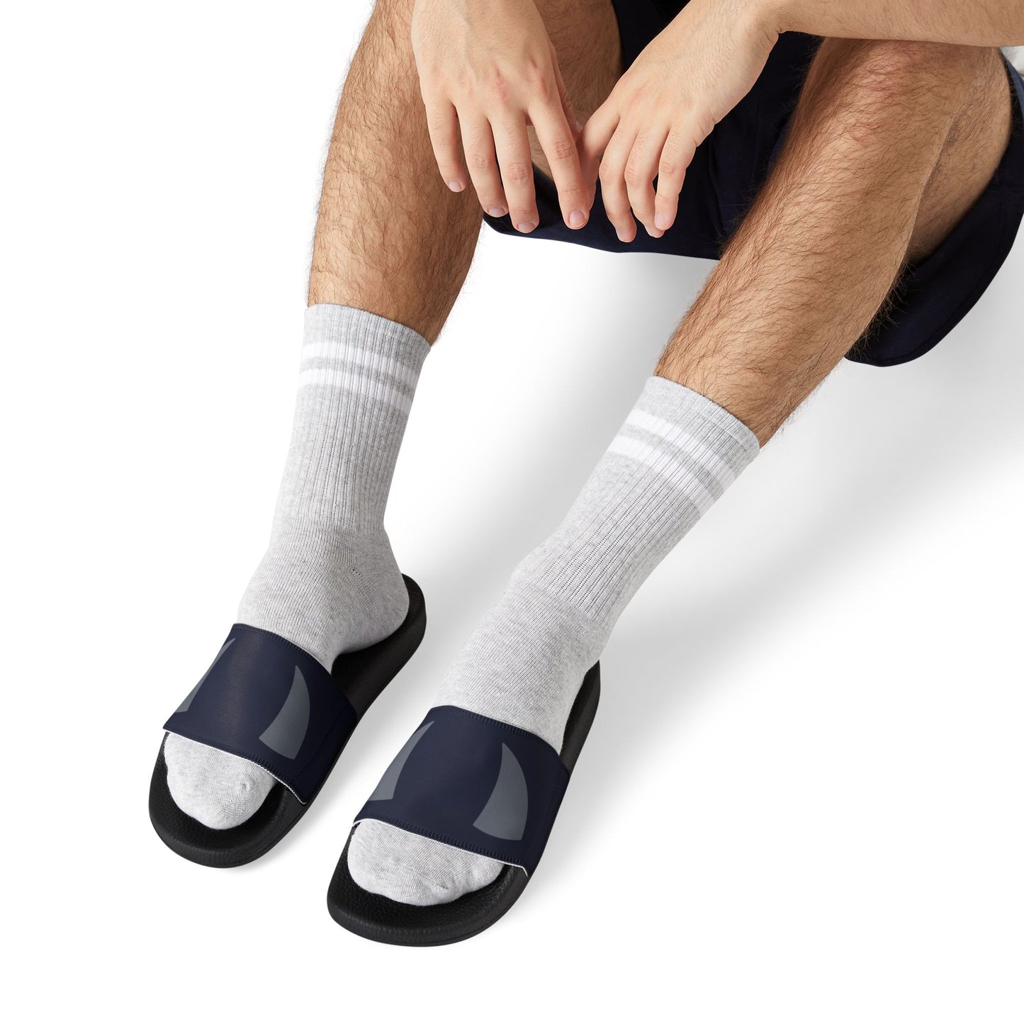 Horn Slide Sandals (navy) — Men's
