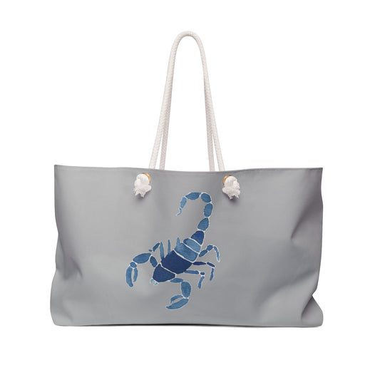 Scorpion Watercolor Weekender Bag—gray
