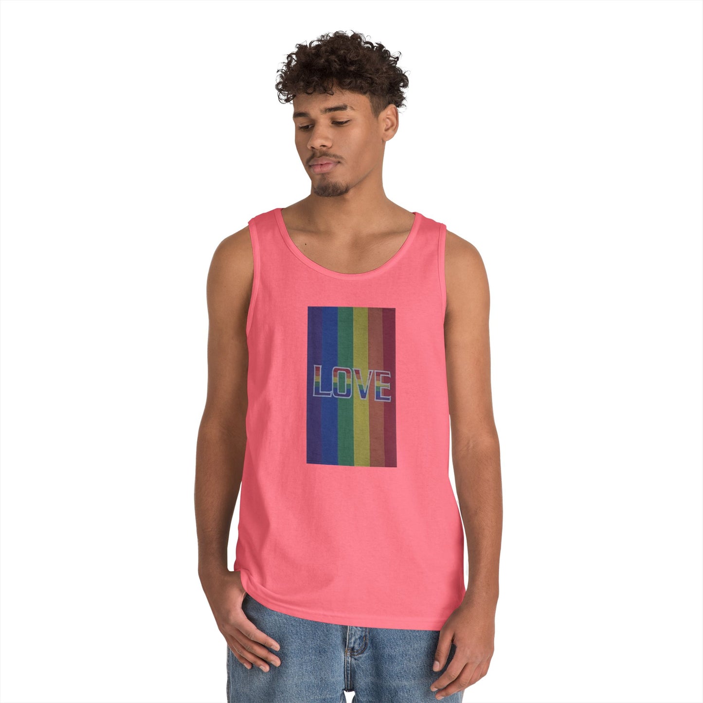 Rainbow LOVE Tank Top—Unisex