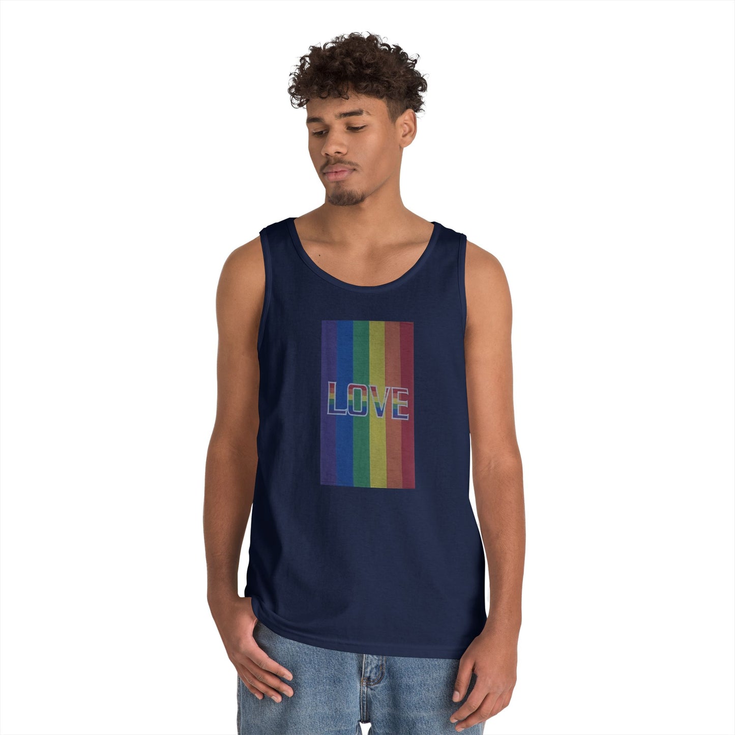 Rainbow LOVE Tank Top—Unisex