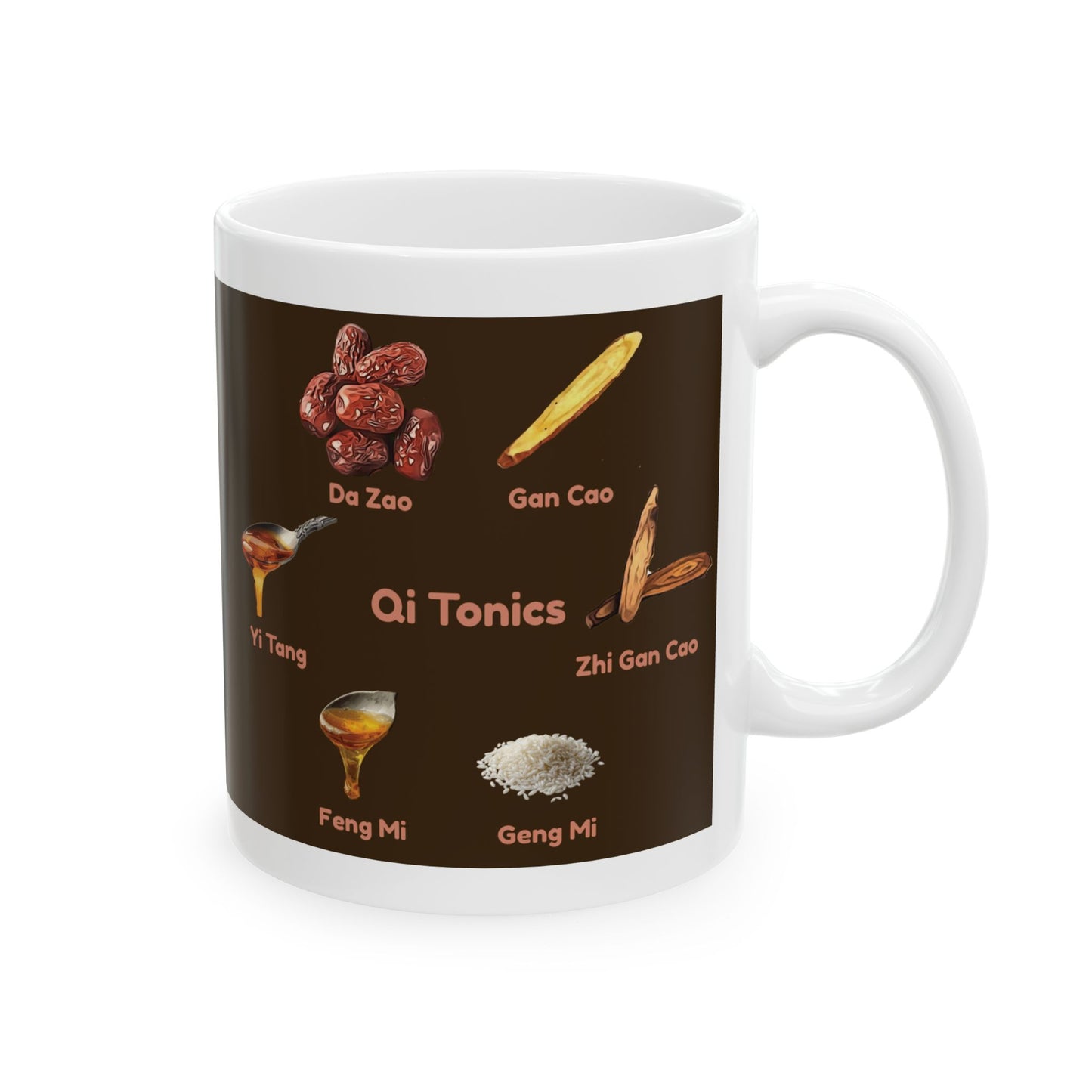 Qi Tonics (brown circle)—TCM Herbal Mug