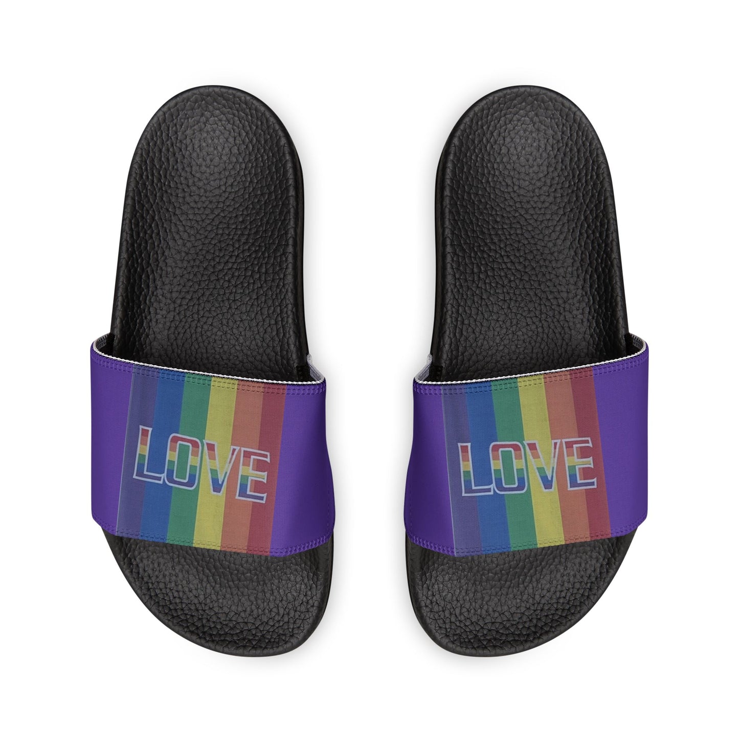 Pride 'LOVE' Slide Sandals — Men's purple