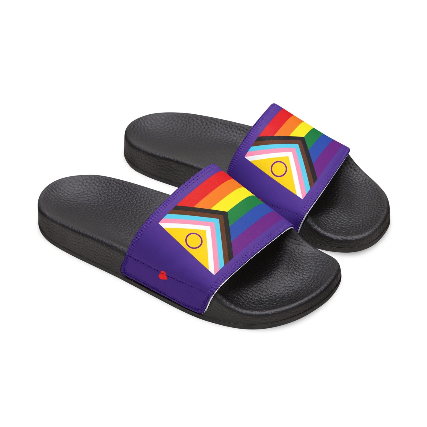 Pride Flag Slide Sandals — Women’s purple