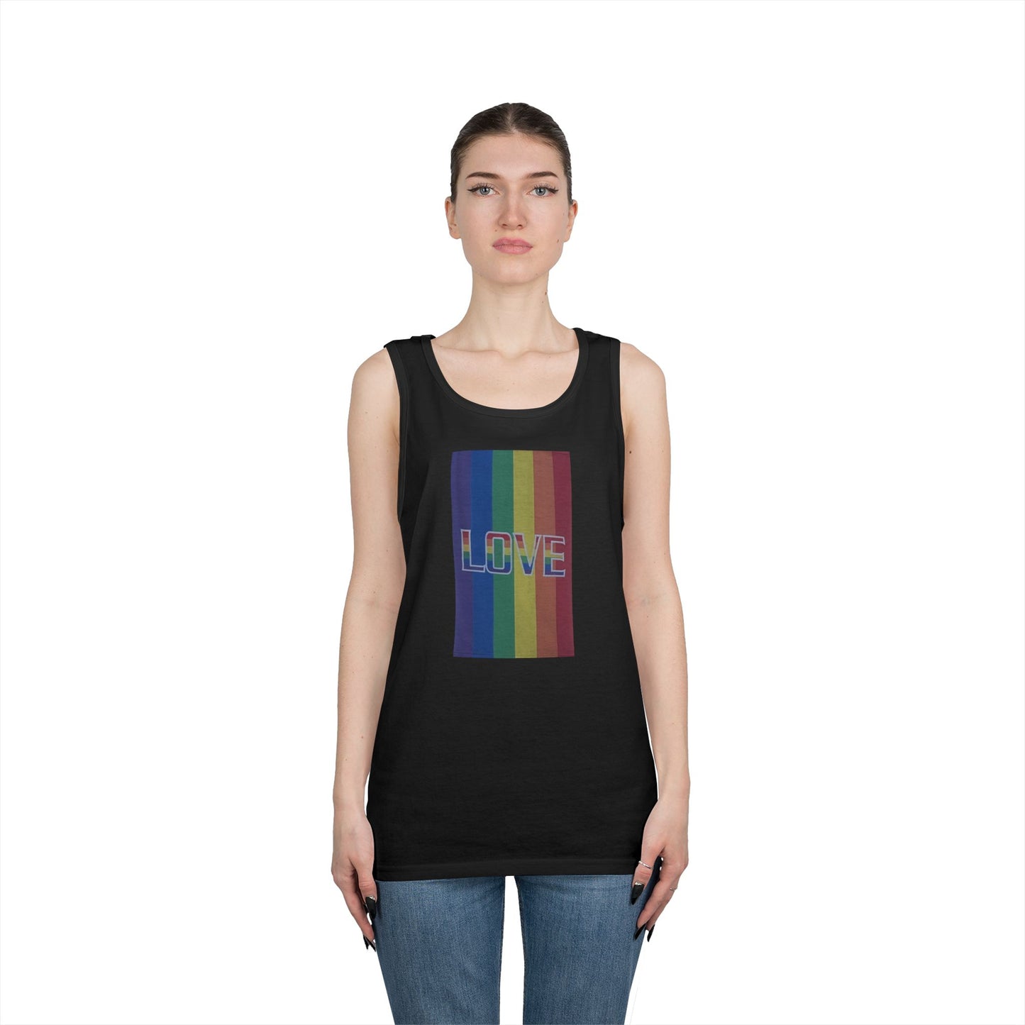 Rainbow LOVE Tank Top—Unisex