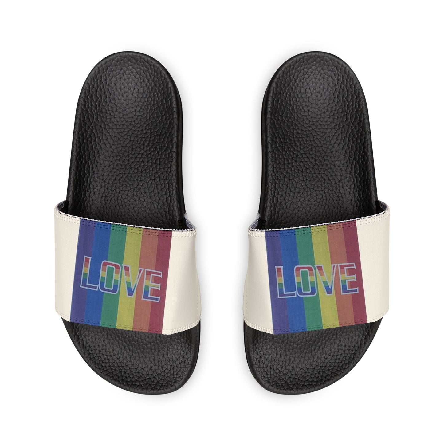 Pride 'LOVE' Slide Sandals--Men's sand