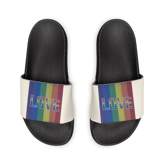 Pride 'LOVE' Slide Sandals--Men's sand