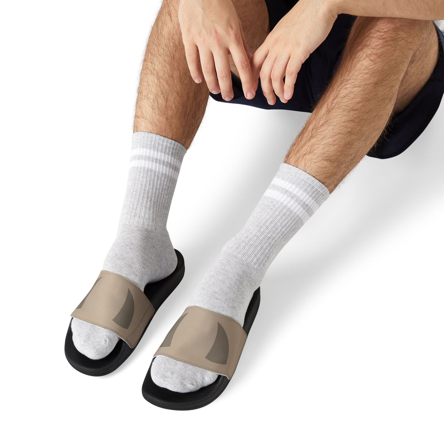 Horn Slide Sandals (taupe) — Men's