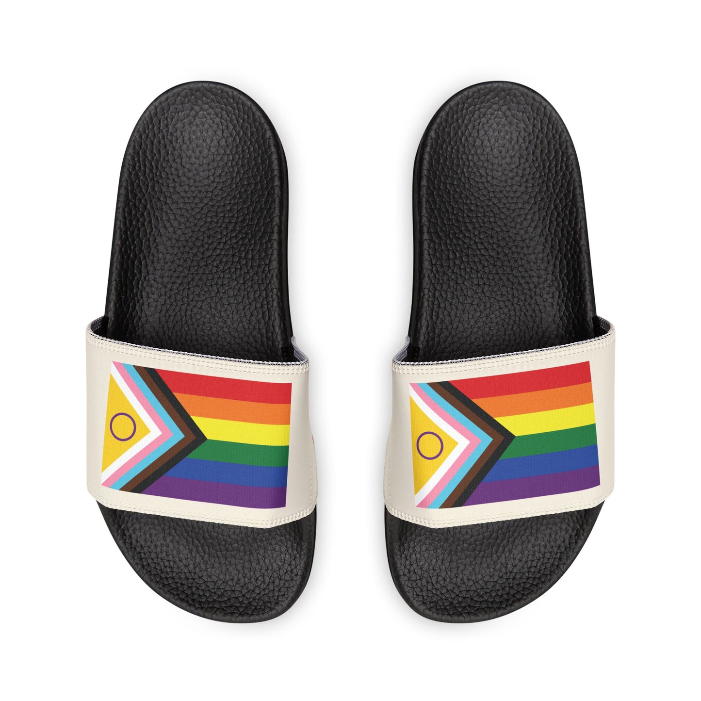 Pride Flag Slide Sandals — Men's sand