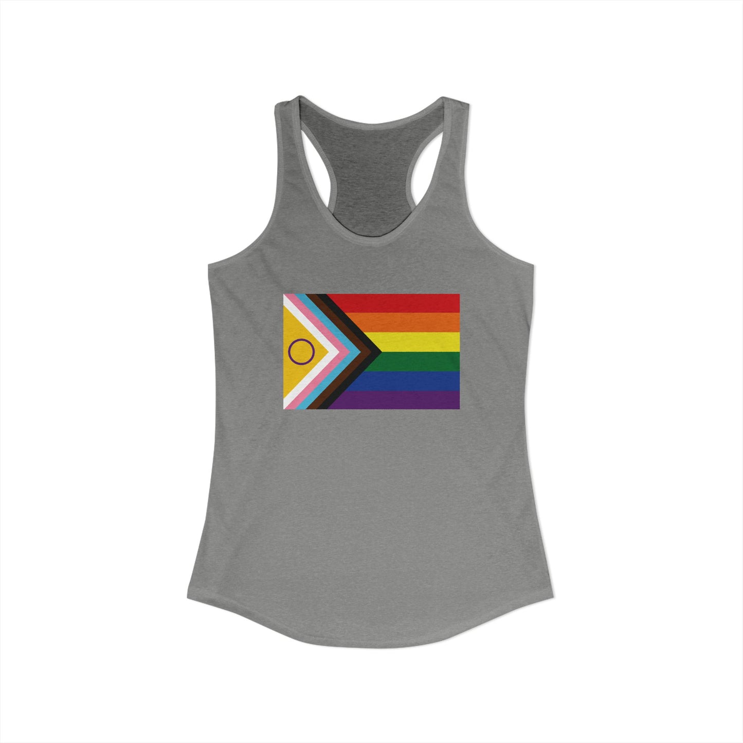 Pride Flag (2)—Women's Racerback Tank