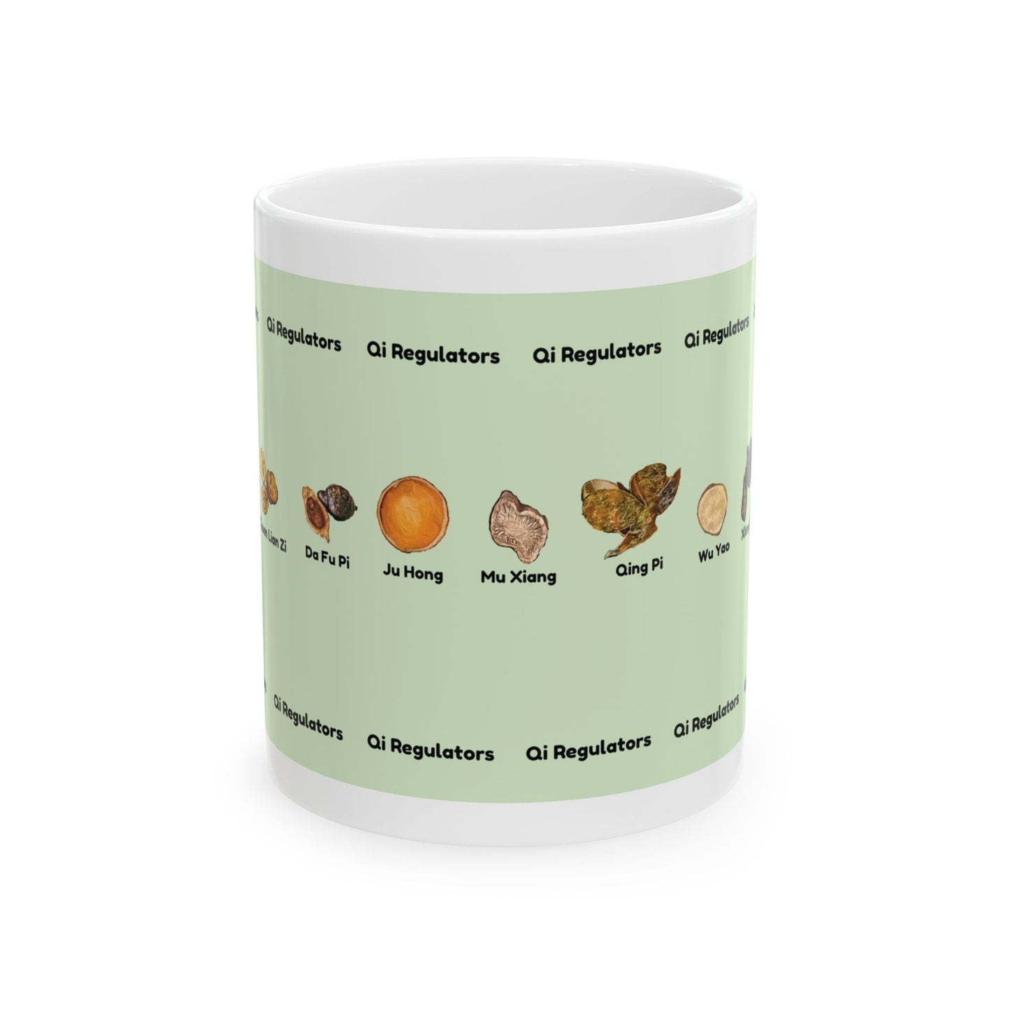 Qi Regulators (green)—TCM Herbal Mug