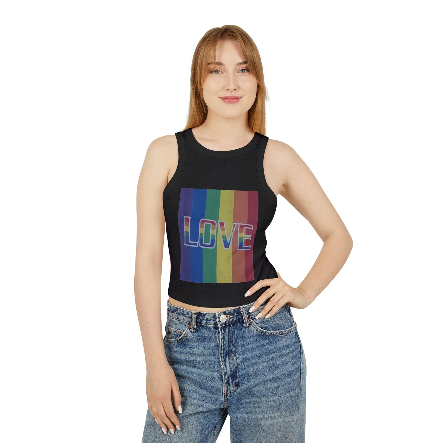 Love Rainbow Racer Tank Top