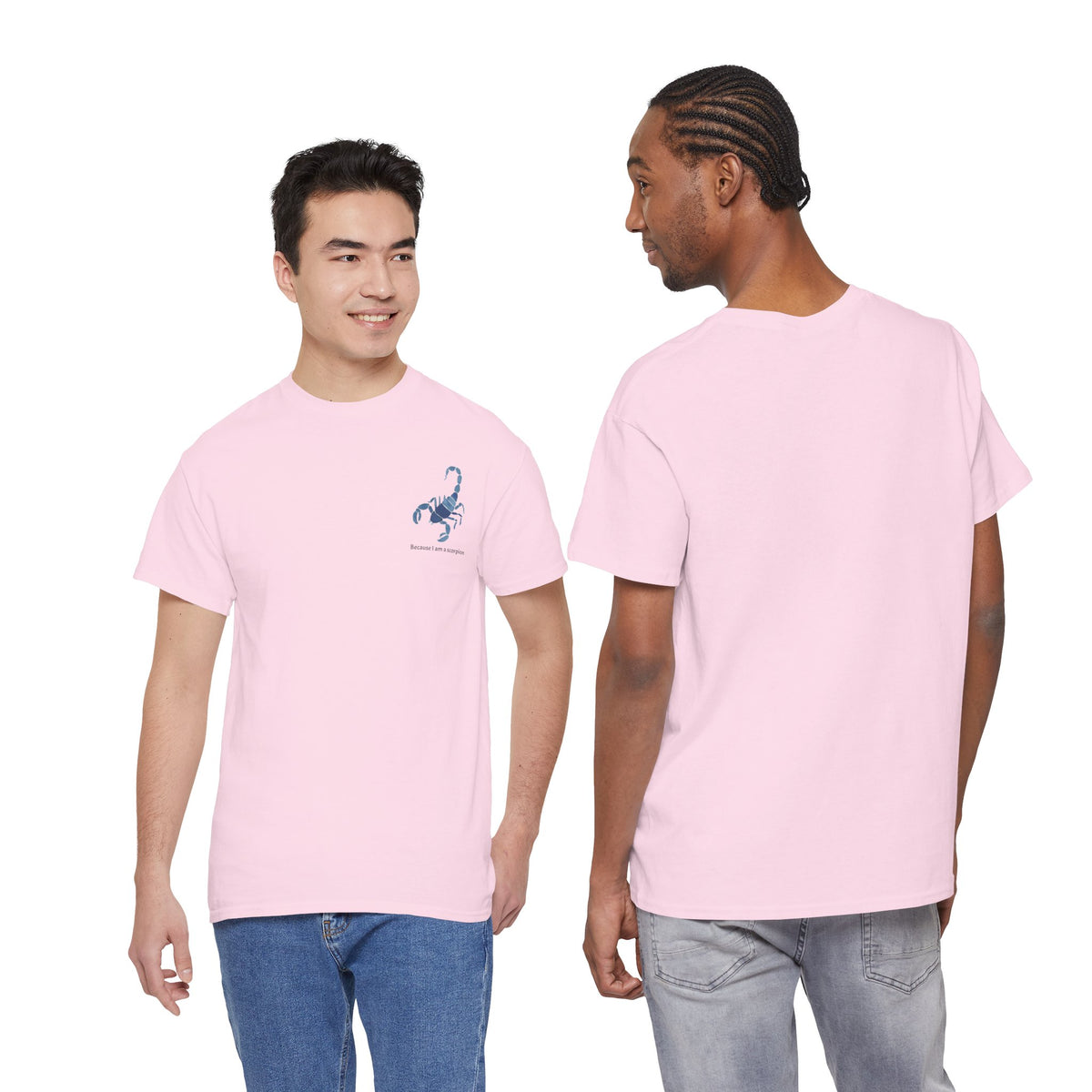 Small Scorpion Graphic Unisex Heavy Cotton Tee - "Because I Am A Scorpion"