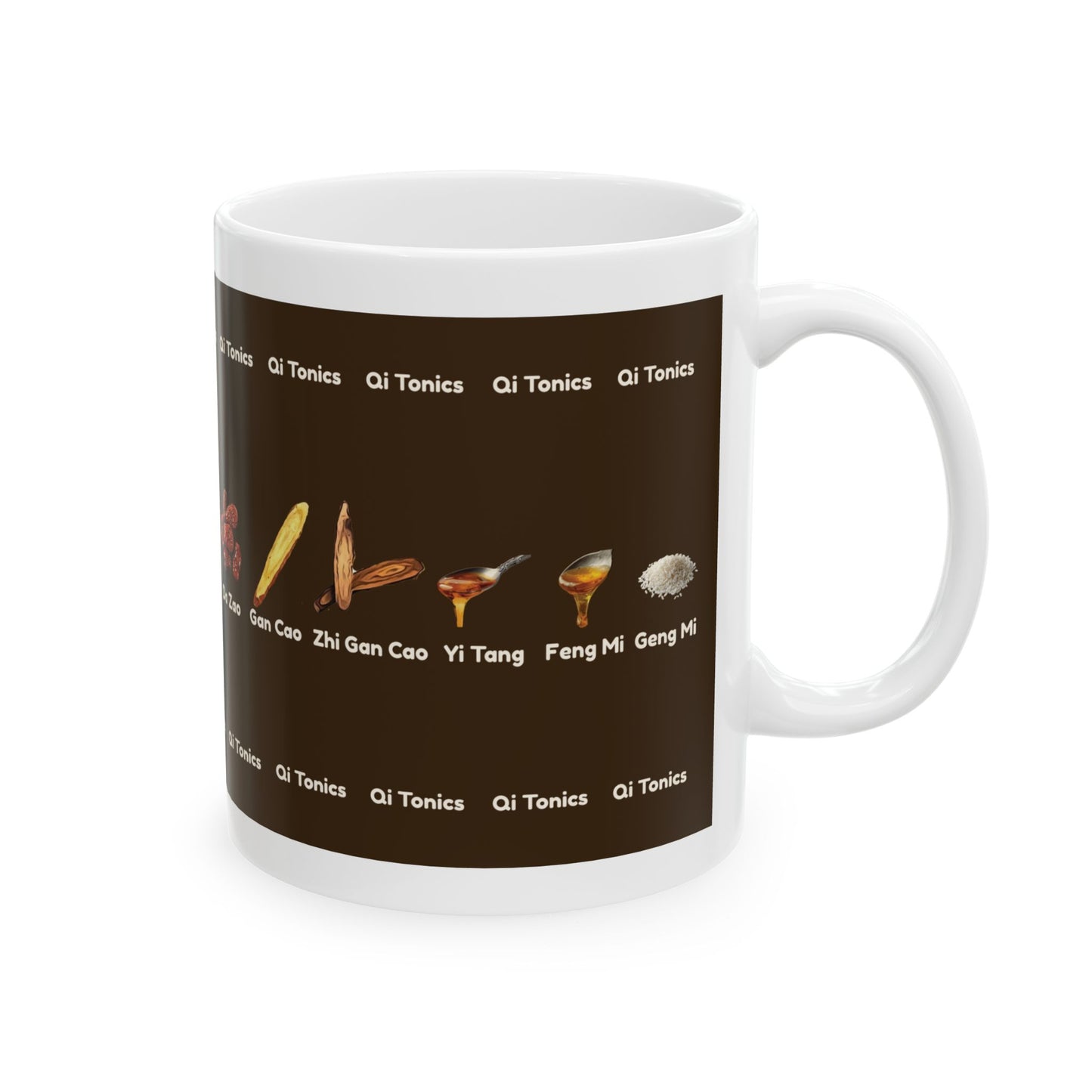 Qi Tonics (brown)—TCM Herbal Mug