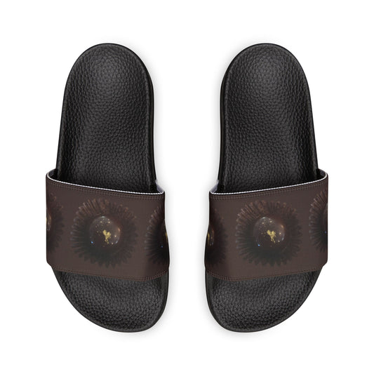 Chocolate Truffle Slide Sandals — brown