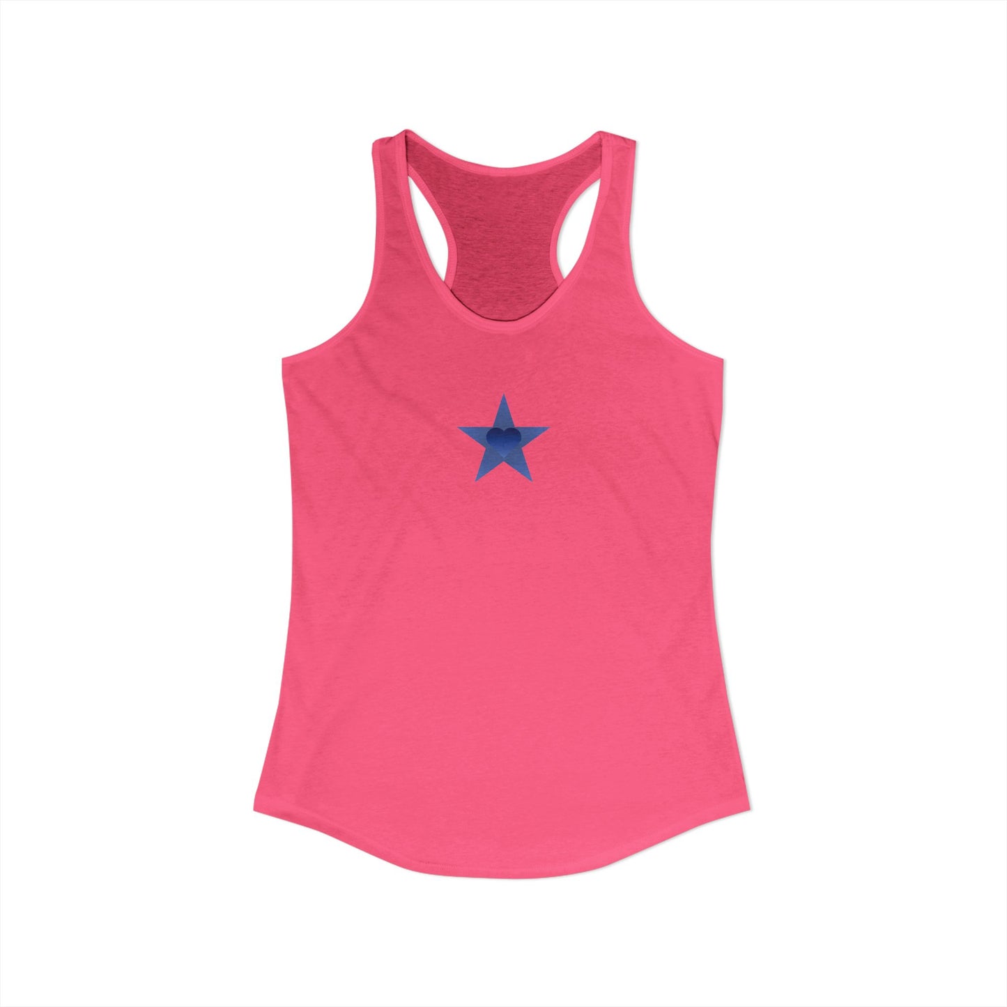Star Heart Blue—Women's Racerback Tank